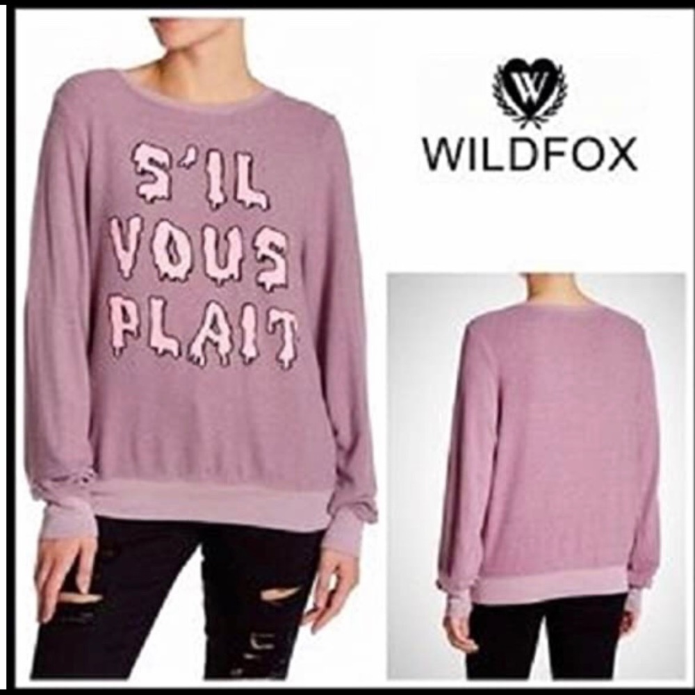 WILD FOX Distressed Pink “S’IL Vous Plait”